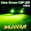 画像1: 爆光 24000lm ライムグリーン CSP LED フォグランプ HB4 (1)