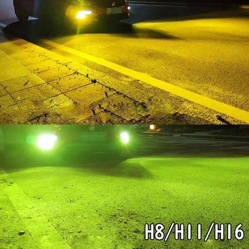 特上美品 爆光 2カラー イエロー グリーン LED フォグランプ H8 H11 H16 通販